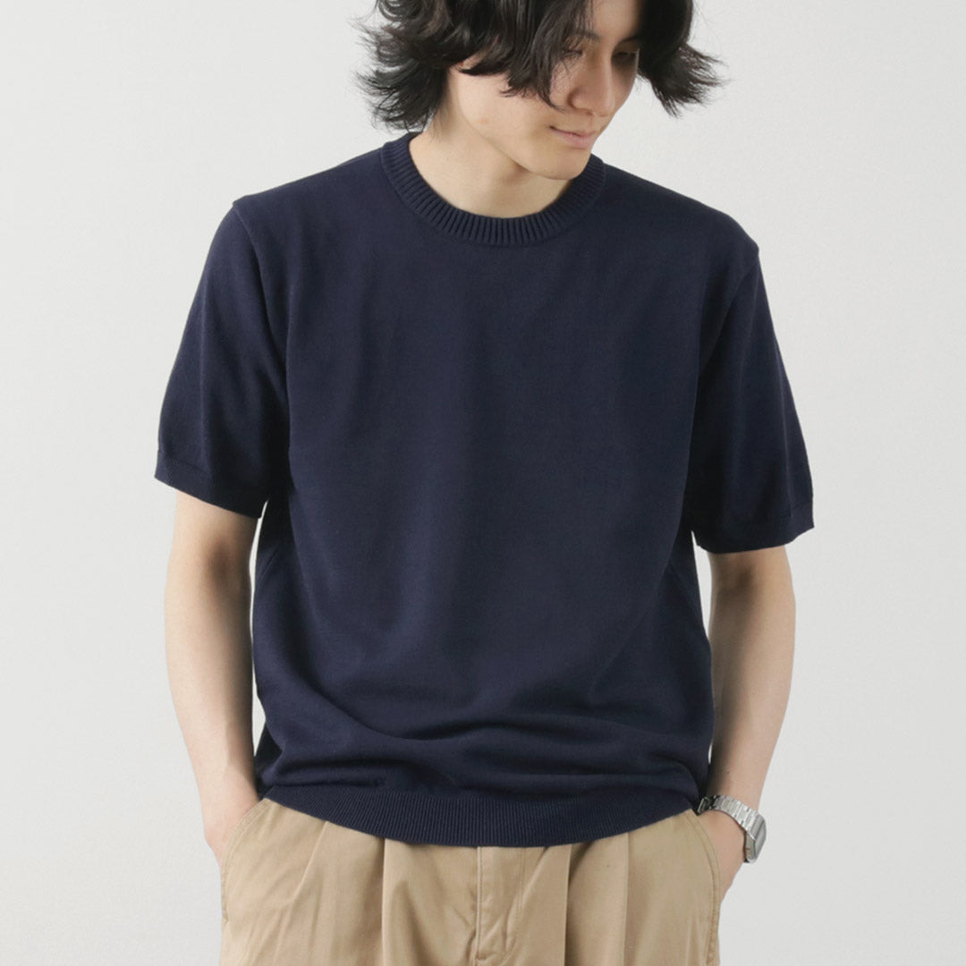 MOONCASTLE / Ice Cotton Crew Neck Short Sleeve Knit Tee