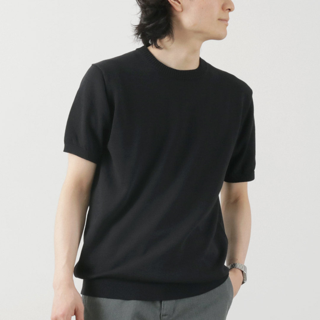 MOONCASTLE / Ice Cotton Crew Neck Short Sleeve Knit Tee