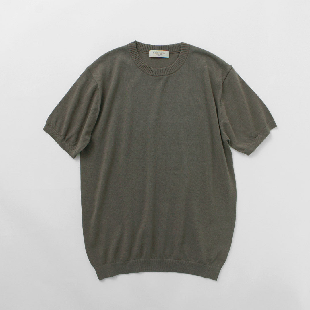 MOONCASTLE / Ice Cotton Crew Neck Short Sleeve Knit Tee