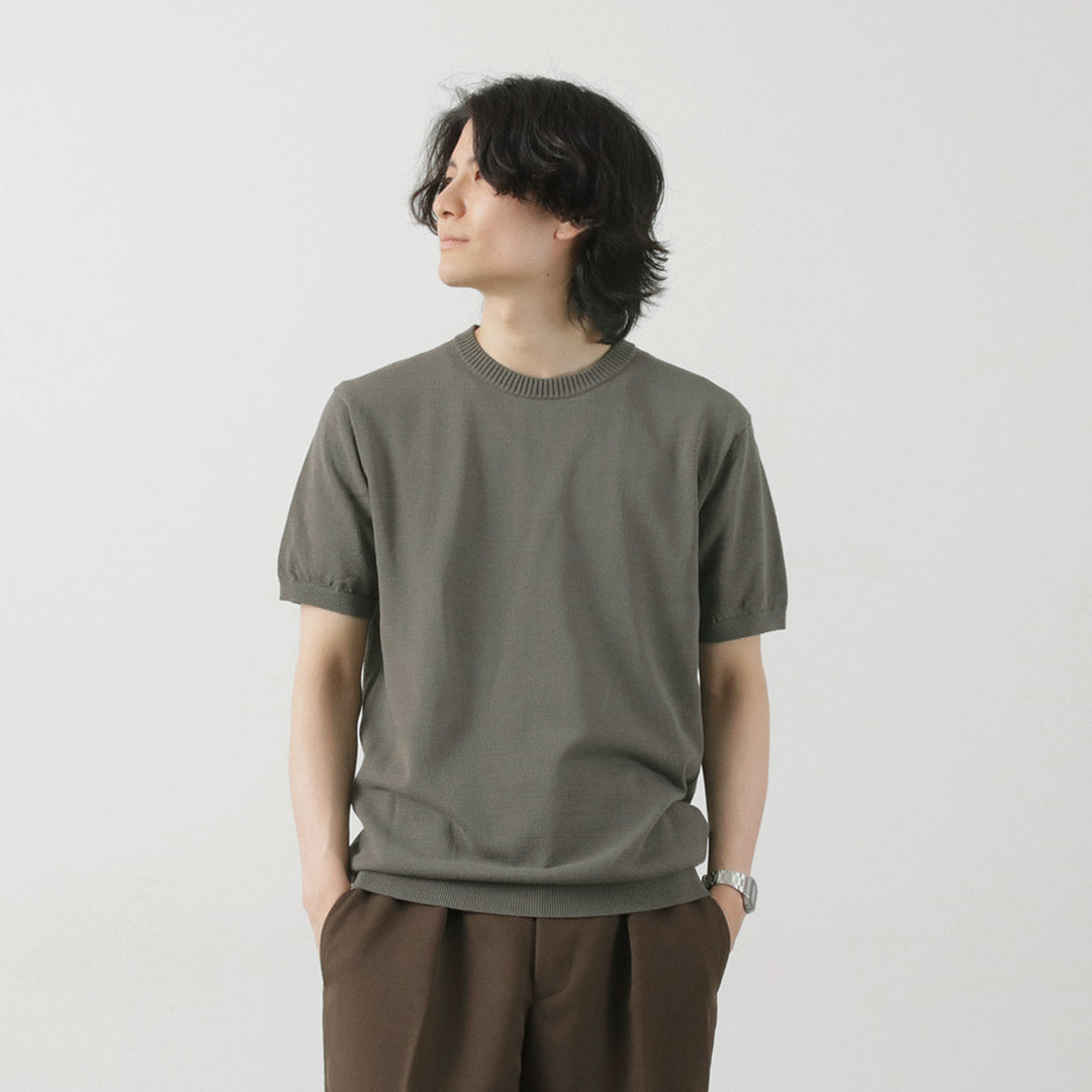 MOONCASTLE / Ice Cotton Crew Neck Short Sleeve Knit Tee