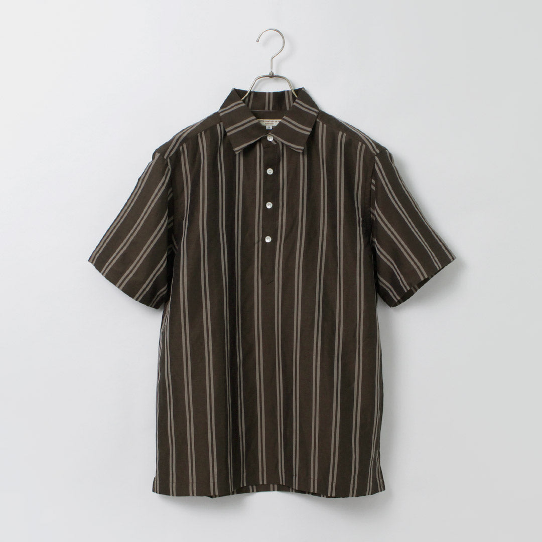 ROCOCO / Cupro linen woven poloshirt