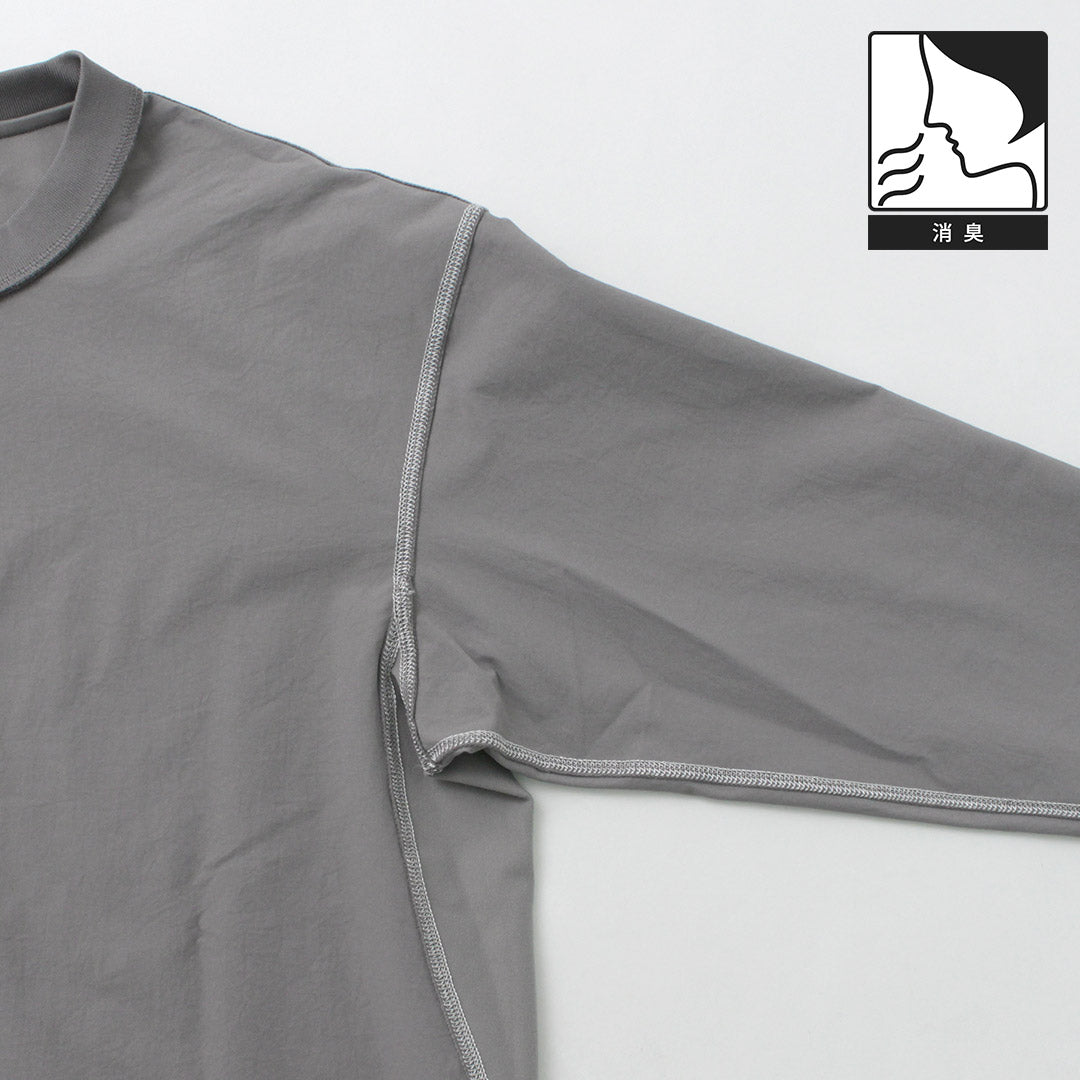 AND WANDER / Hybrid Warm Pocket Long Sleeve T-Shirt