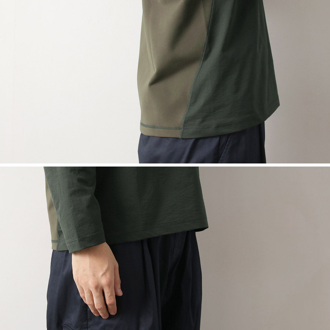 AND WANDER / Hybrid Warm Pocket Long Sleeve T-Shirt