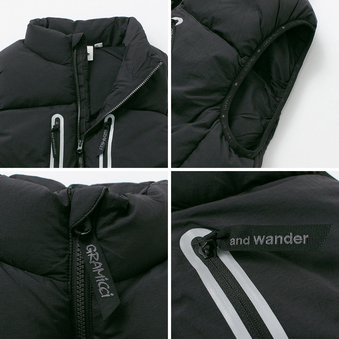 AND WANDER / Gramicci Down Vest