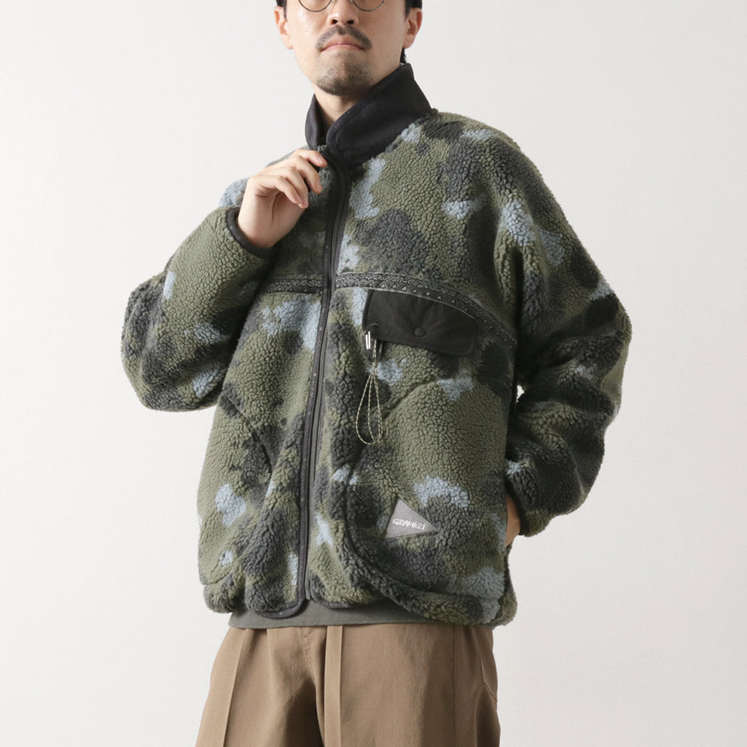 AND WANDER / Gramicci Jacquard Tape Fleece Jacket