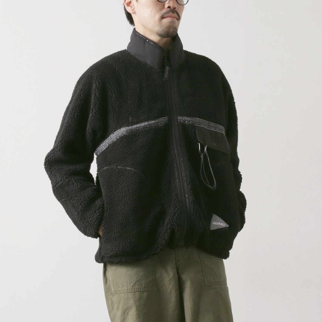 AND WANDER / Gramicci Jacquard Tape Fleece Jacket