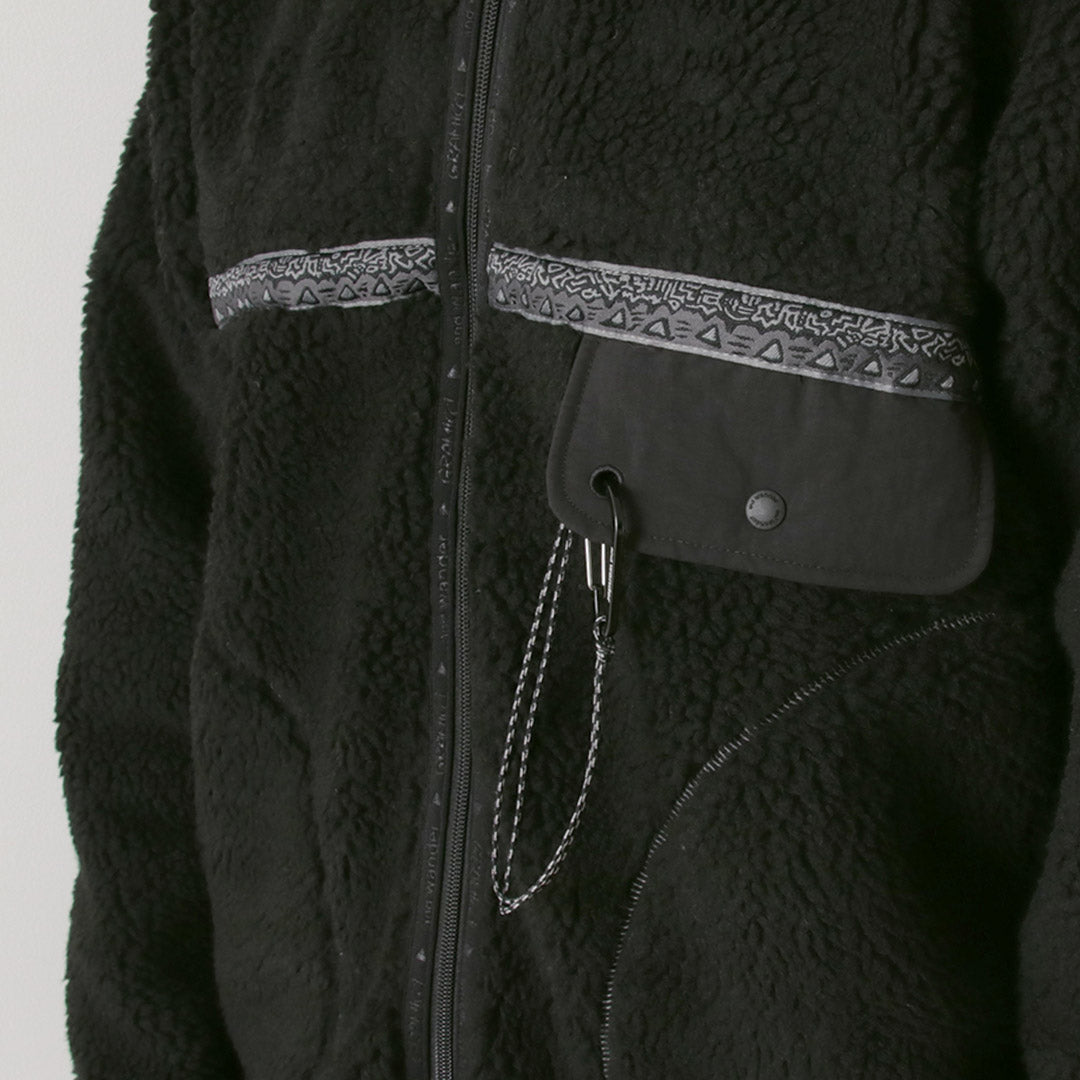 AND WANDER / Gramicci Jacquard Tape Fleece Jacket