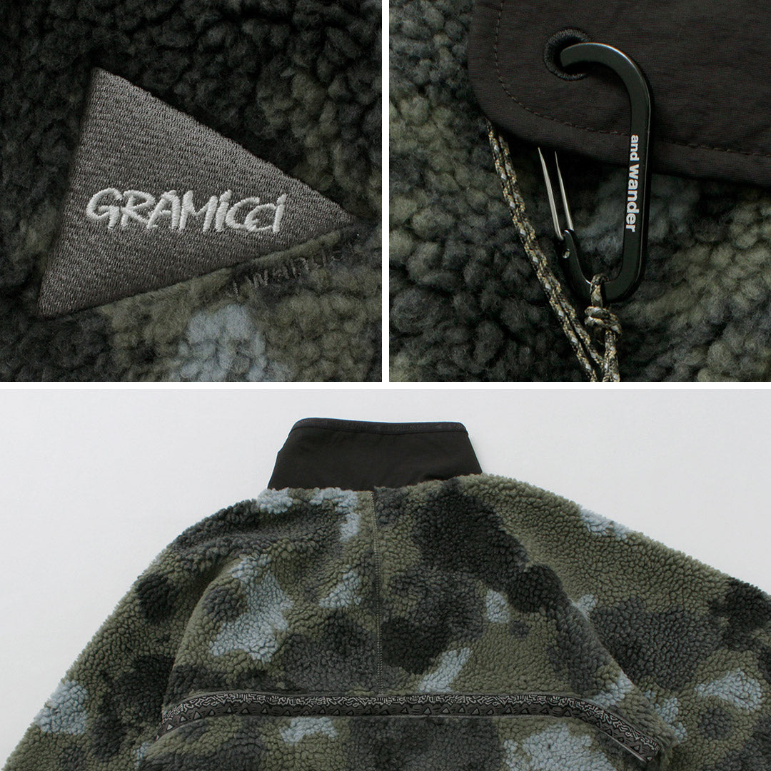 AND WANDER / Gramicci Jacquard Tape Fleece Jacket