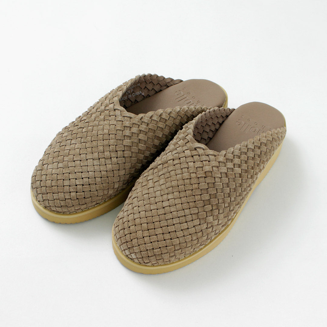 Chaussures MOLLE / Sandales de croog en cuir tissée