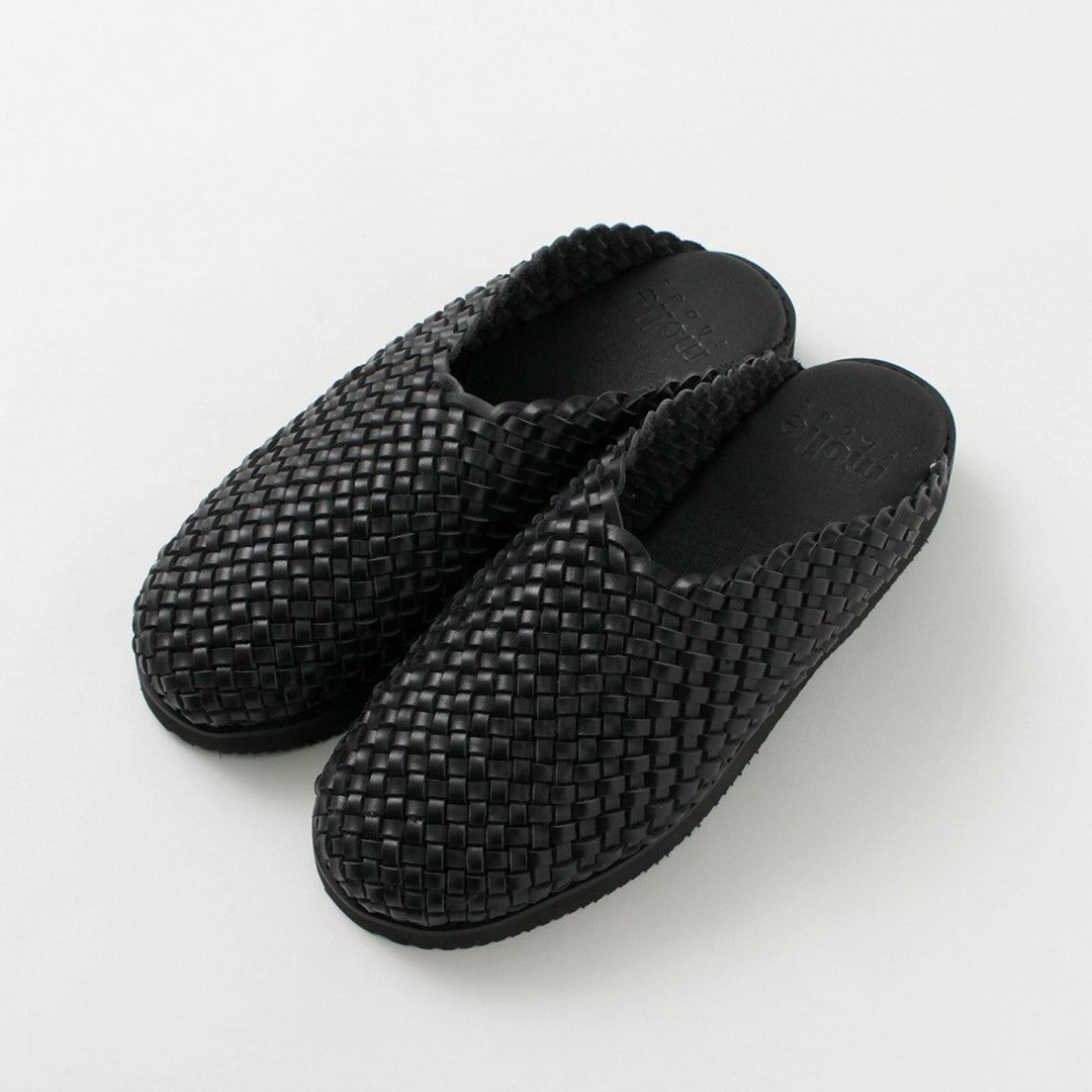 Chaussures MOLLE / Sandales de croog en cuir tissée