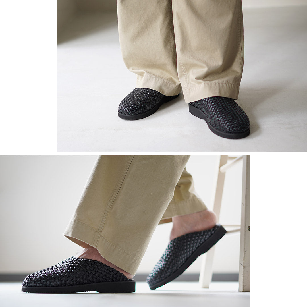 Chaussures MOLLE / Sandales de croog en cuir tissée