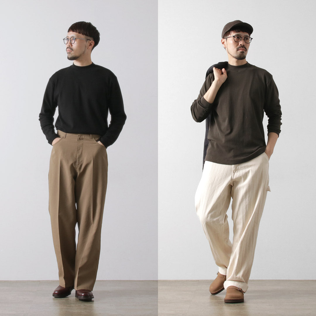 GICIPI / Delfino Crew Neck Basic Fit Long Sleeve Cut and Sewn