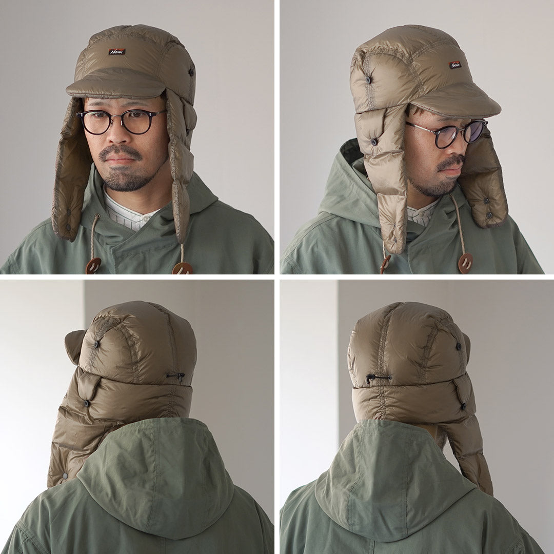 NANGA / Mountain Lodge Down Ear Flap Cap