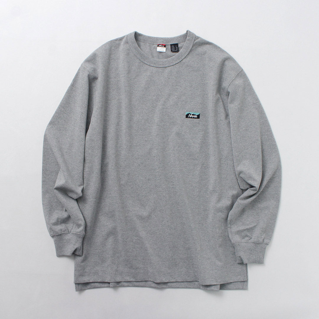 NANGA / Eco Hybrid Box Logo Embroidery Long Sleeve T-Shirt