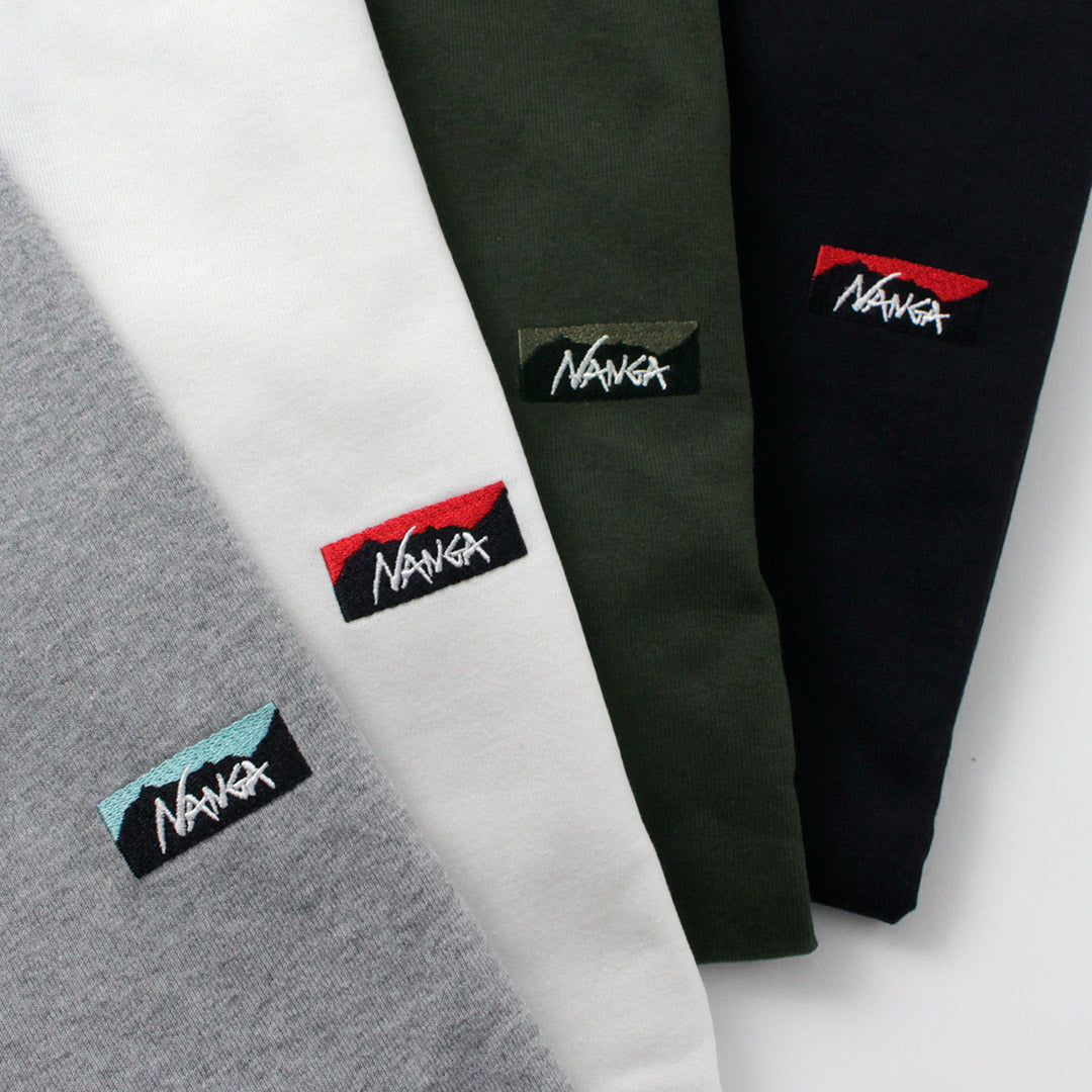 NANGA / Eco Hybrid Box Logo Embroidery Long Sleeve T-Shirt