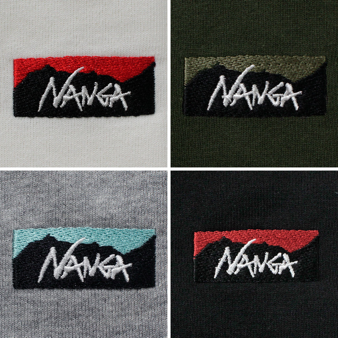 NANGA / Eco Hybrid Box Logo Embroidery Long Sleeve T-Shirt