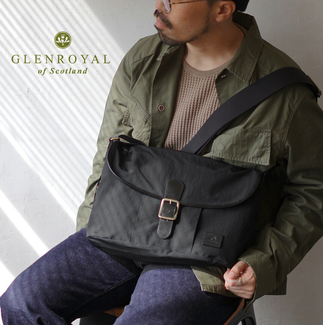 GLENROYAL / Flap Shoulder Bag Nylon Tussah