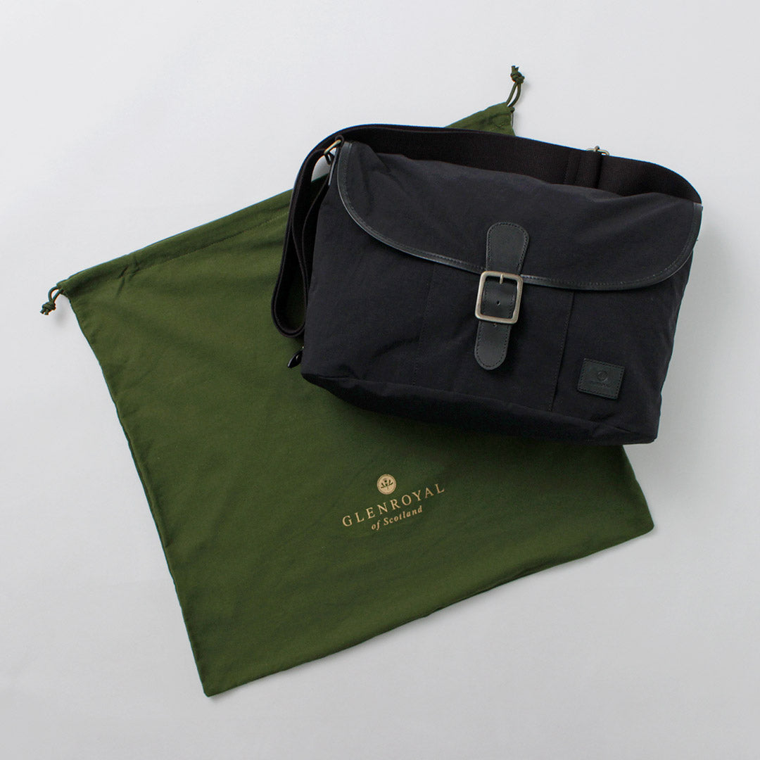 GLENROYAL / Flap Shoulder Bag Nylon Tussah