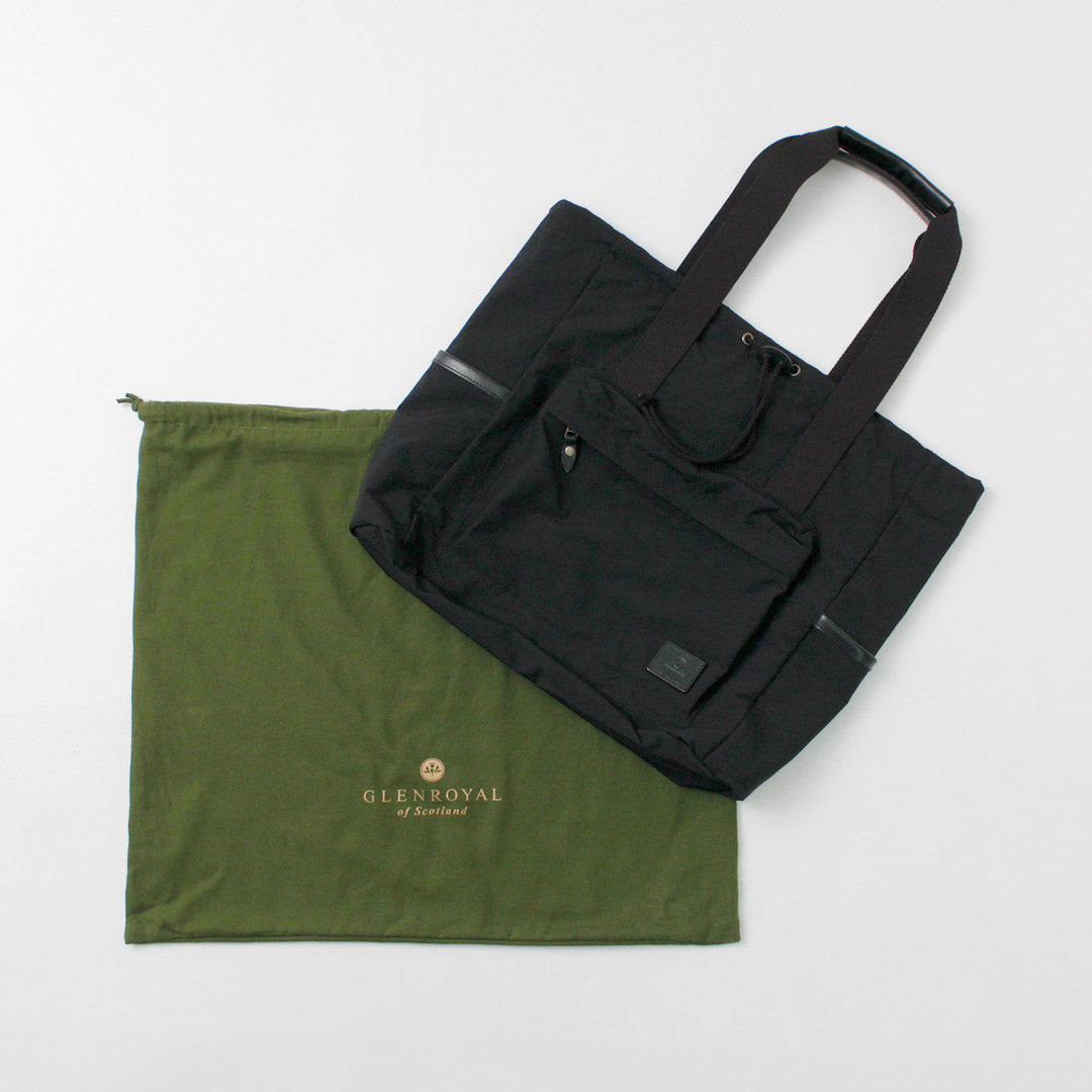 GLENROYAL / Drawcord Tote Bag Nylon Tassar