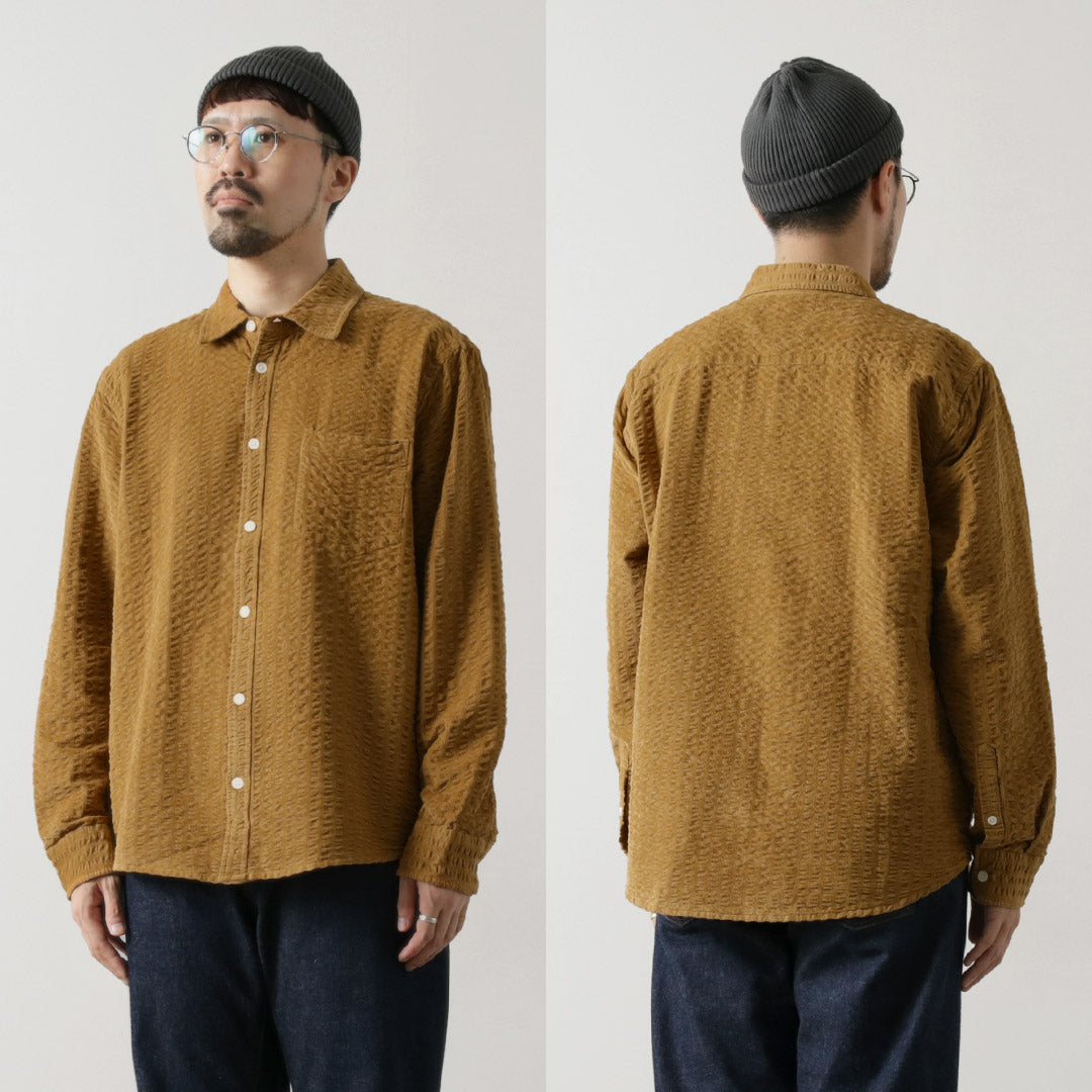 WAX LONDON / sherry-shirt seersucker cord