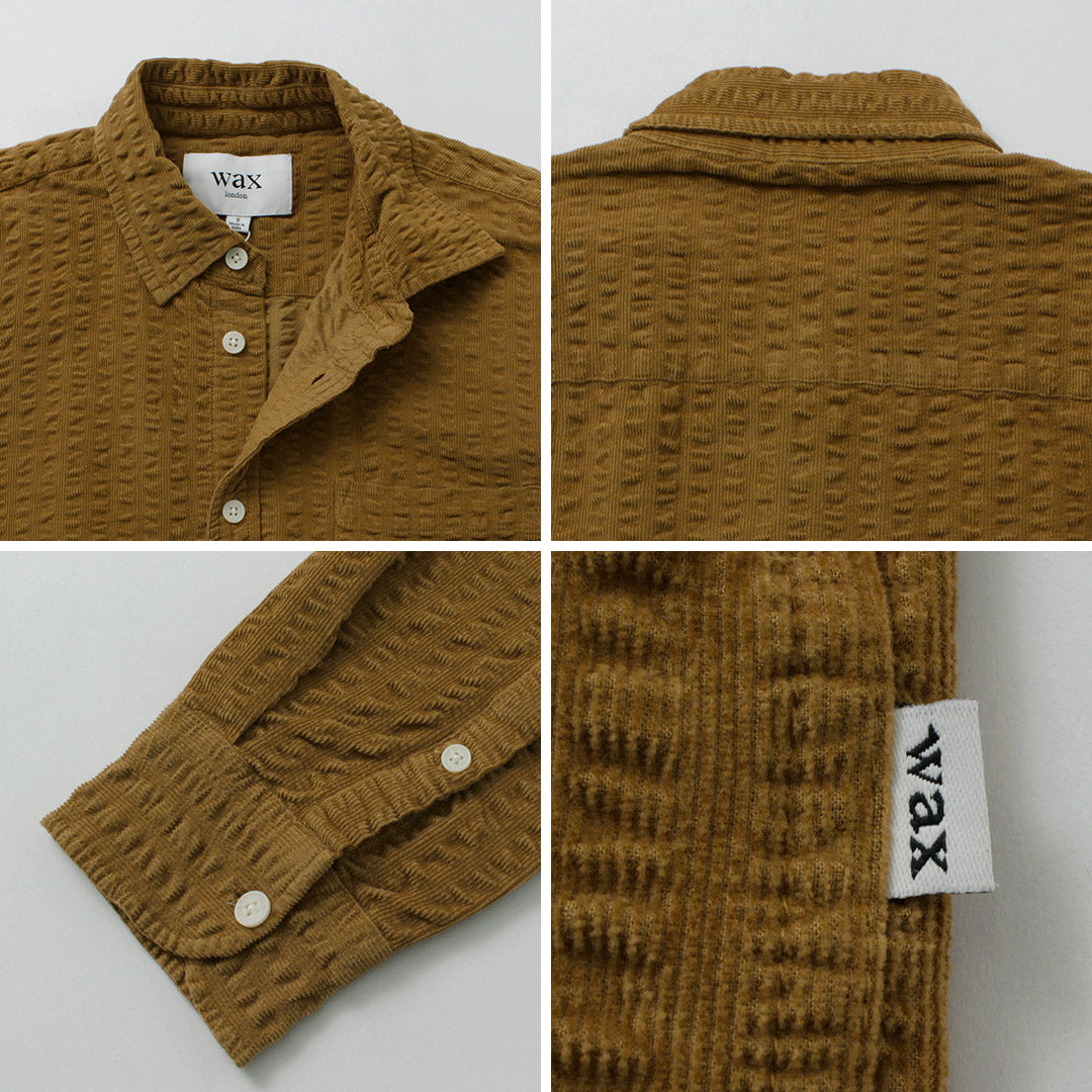 WAX LONDON / sherry-shirt seersucker cord