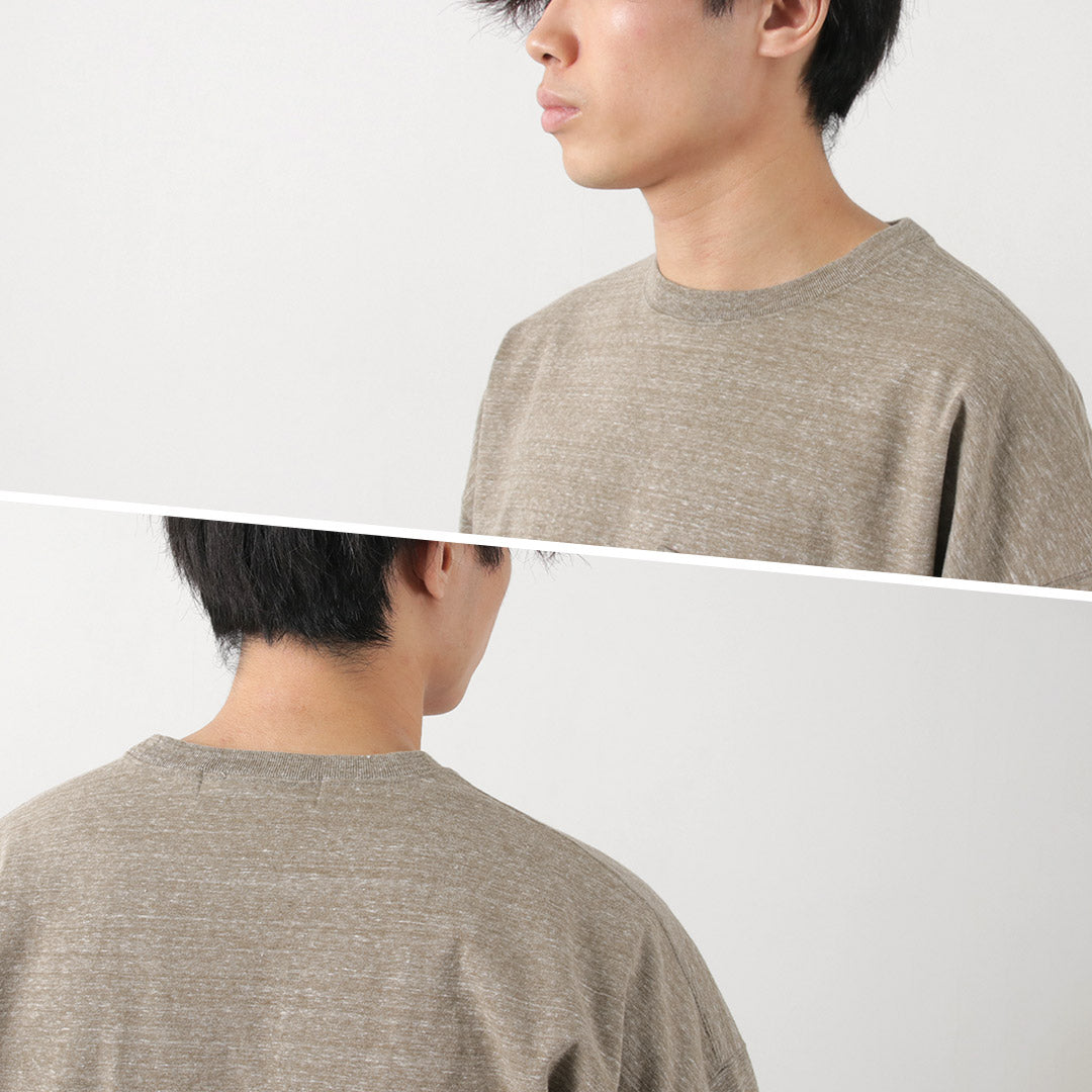 REMI RELIEF / Melange jersey short sleeve pocket T-shirt