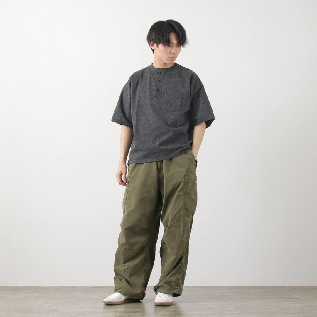 Remi Relief / Melange球衣短袖Henley Neck Pocket T恤