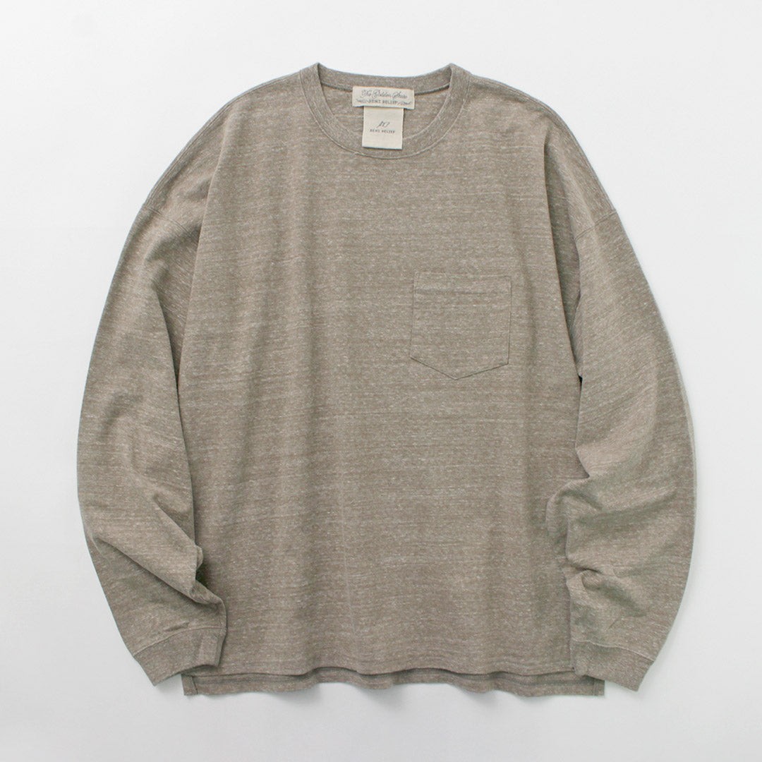 REMI RELIEF / Melange jersey long sleeve pocket T-shirt