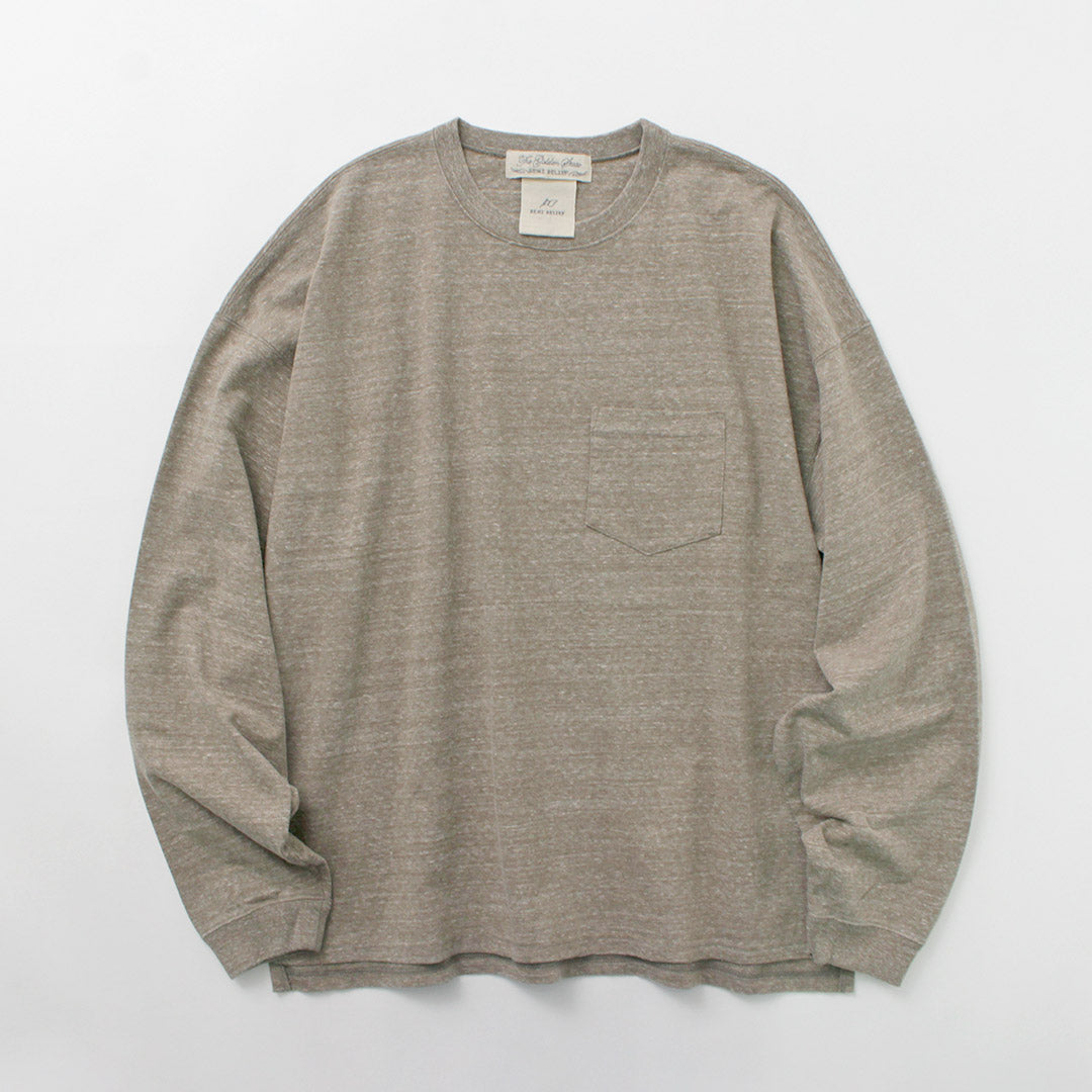 REMI RELIEF / Melange jersey long sleeve pocket T-shirt