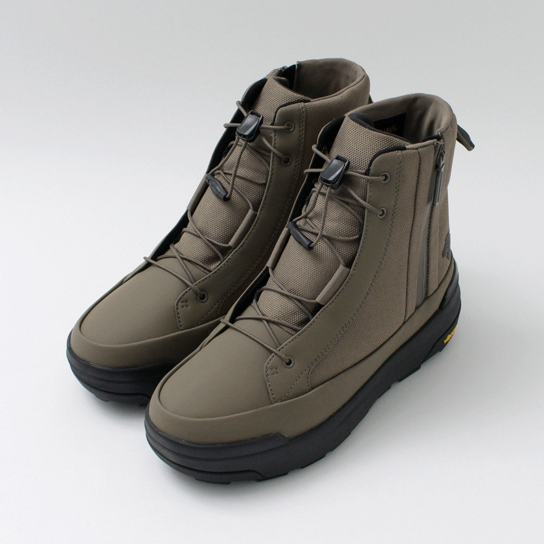 DESCENTE / High Cut Side Zip Lace Up Boots