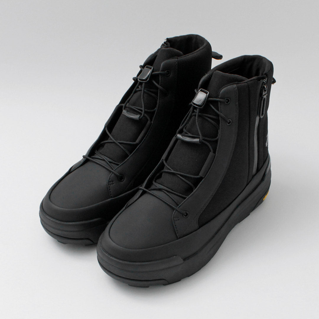 DESCENTE / High Cut Side Zip Lace Up Boots