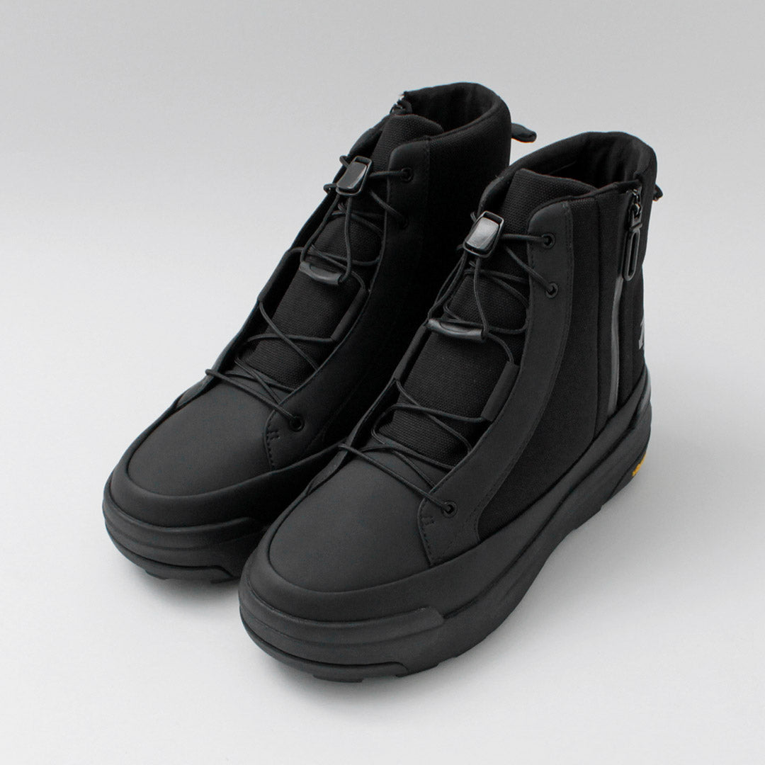 DESCENTE / High Cut Side Zip Lace Up Boots