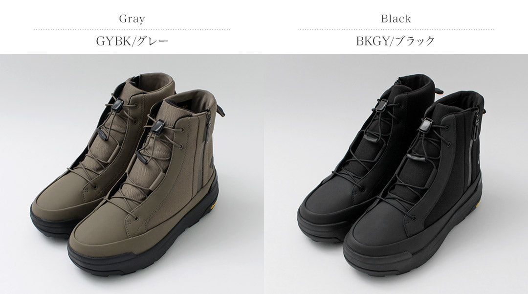 DESCENTE / High Cut Side Zip Lace Up Boots