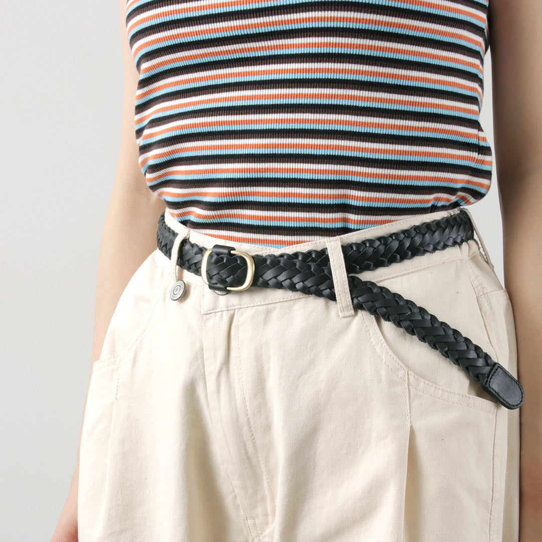 PHADUA / Sizeless Braid Leather Belt