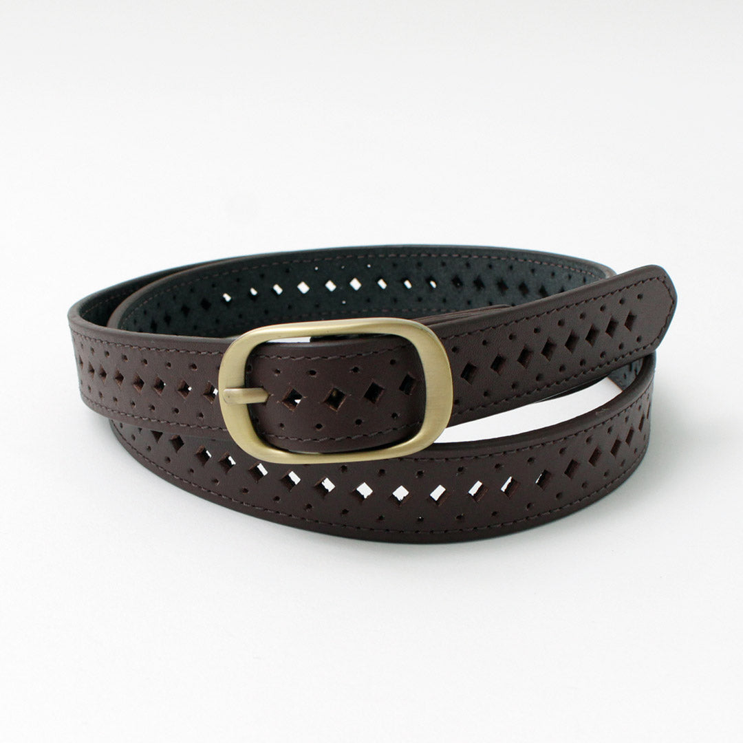 PHADUA / Sizeless Perforated Leather Belt