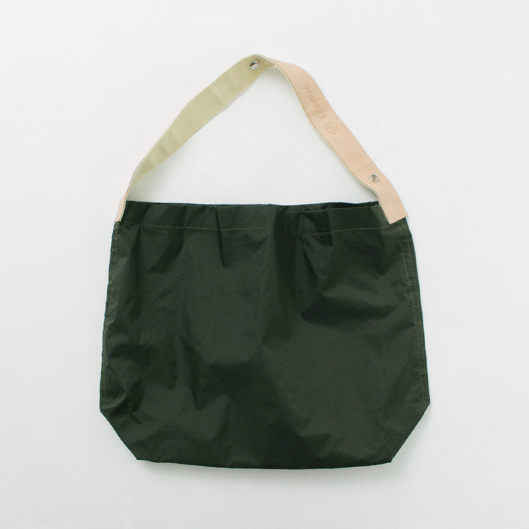 PHADUA / Ripstop Nylon Leather Sack/Shoulder Bag