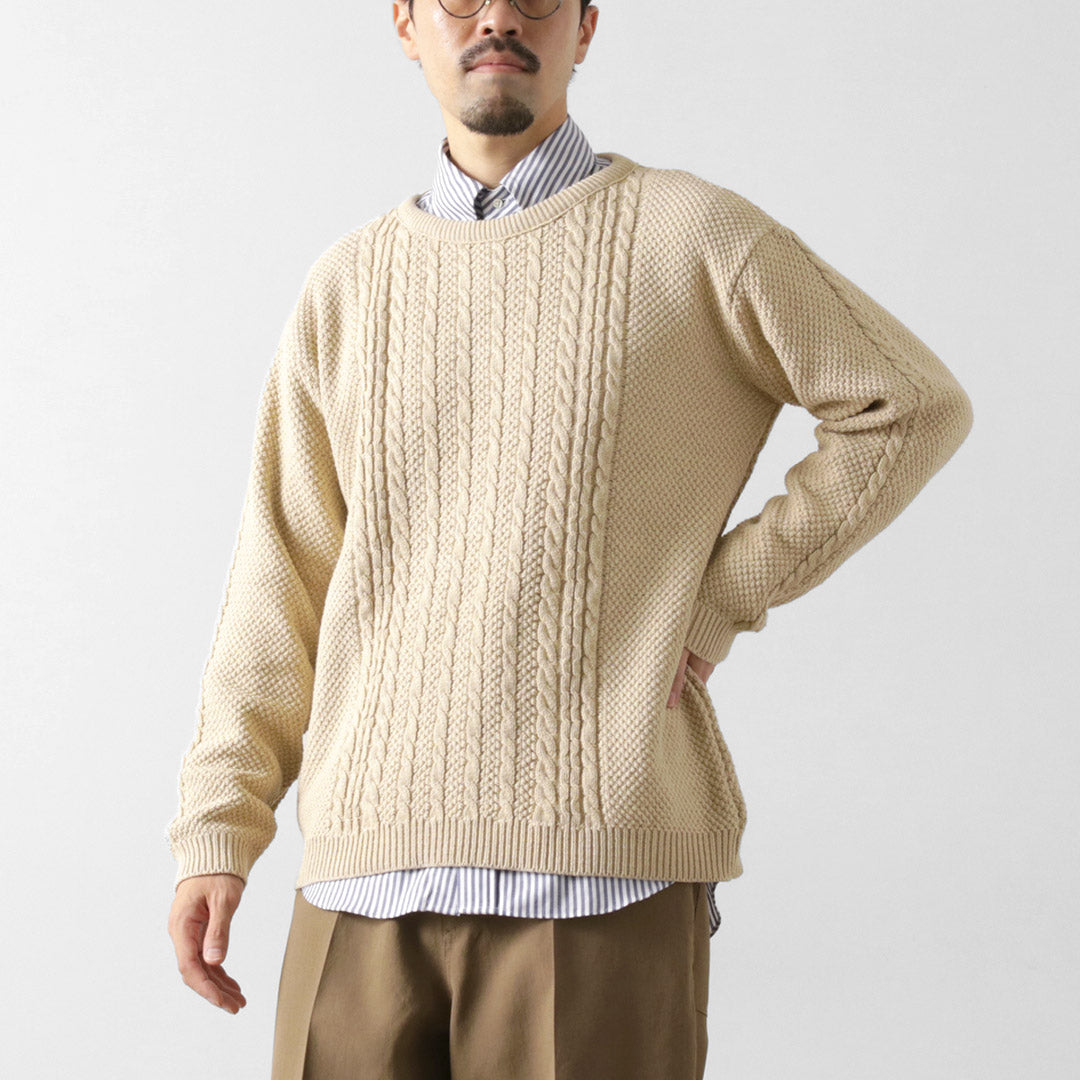 BINGHAMTON KNITTING COMPANY / Fisherman Pullover Cotton Knit