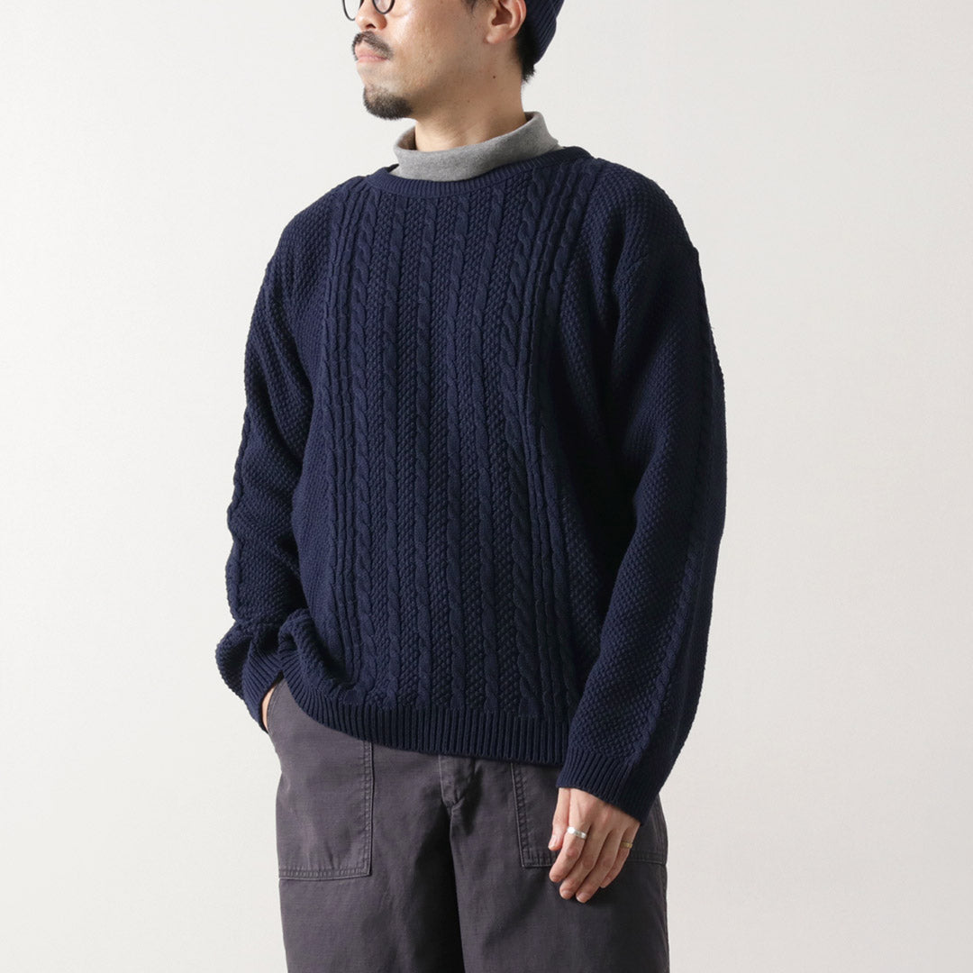 BINGHAMTON KNITTING COMPANY / Fisherman Pullover Cotton Knit