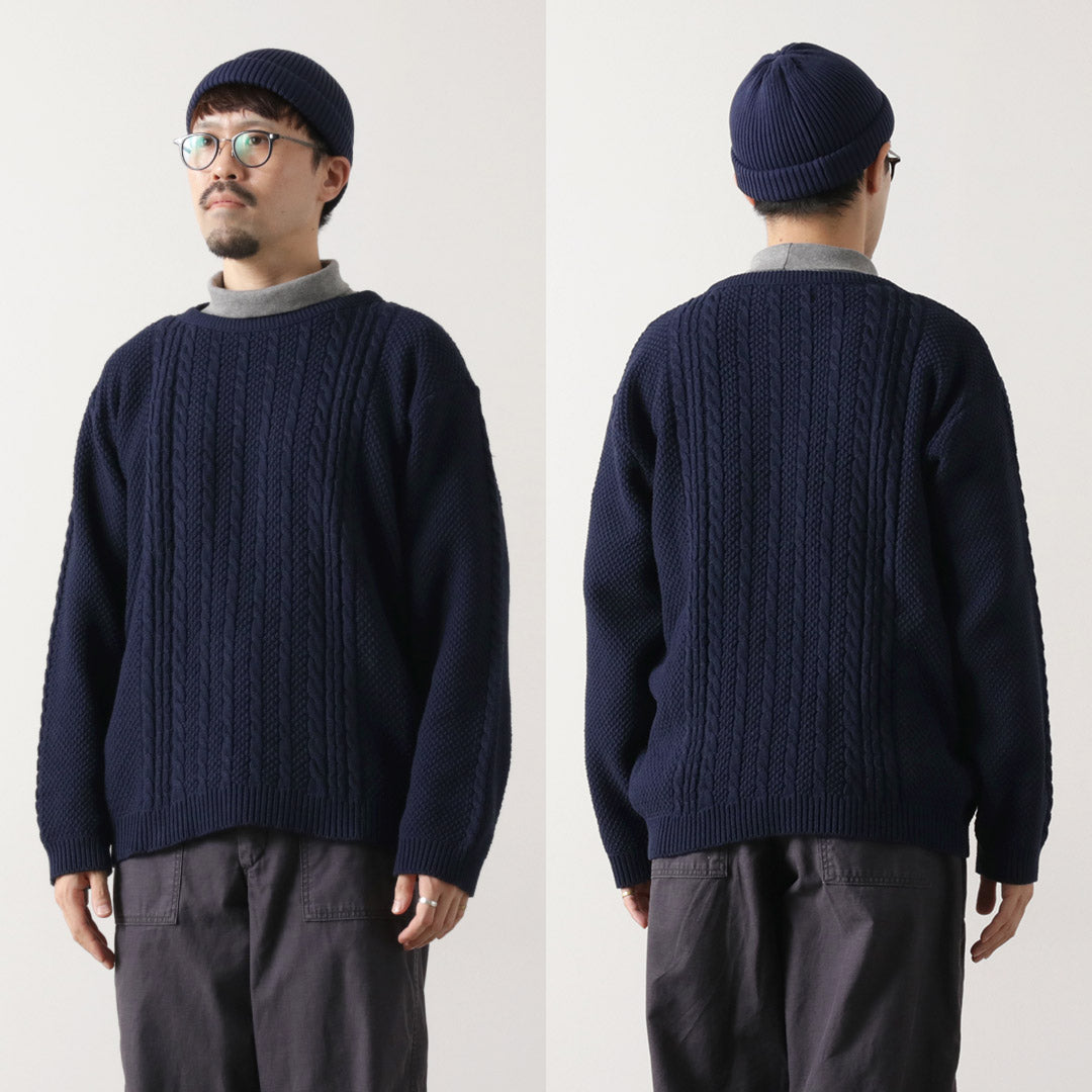 BINGHAMTON KNITTING COMPANY / Fisherman Pullover Cotton Knit