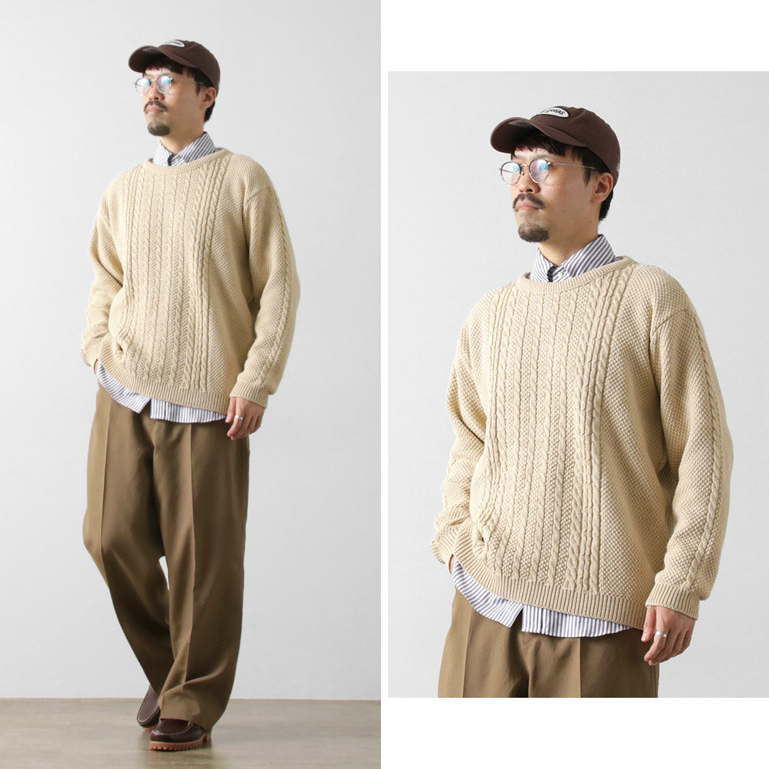 BINGHAMTON KNITTING COMPANY / Fisherman Pullover Cotton Knit