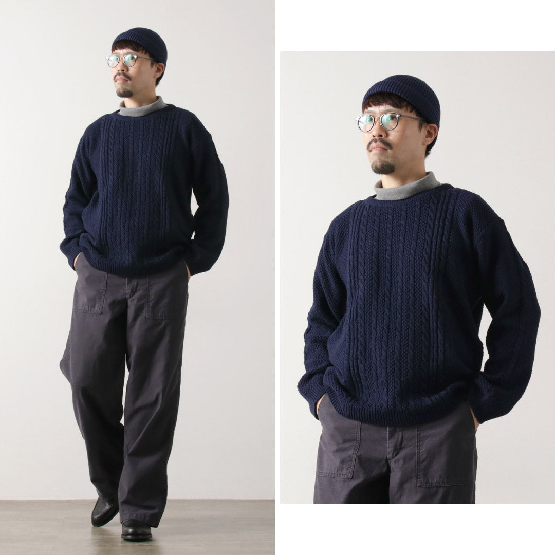 BINGHAMTON KNITTING COMPANY / Fisherman Pullover Cotton Knit