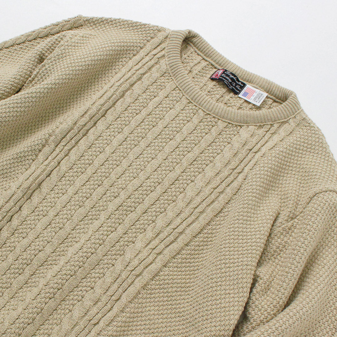 BINGHAMTON KNITTING COMPANY / Fisherman Pullover Cotton Knit