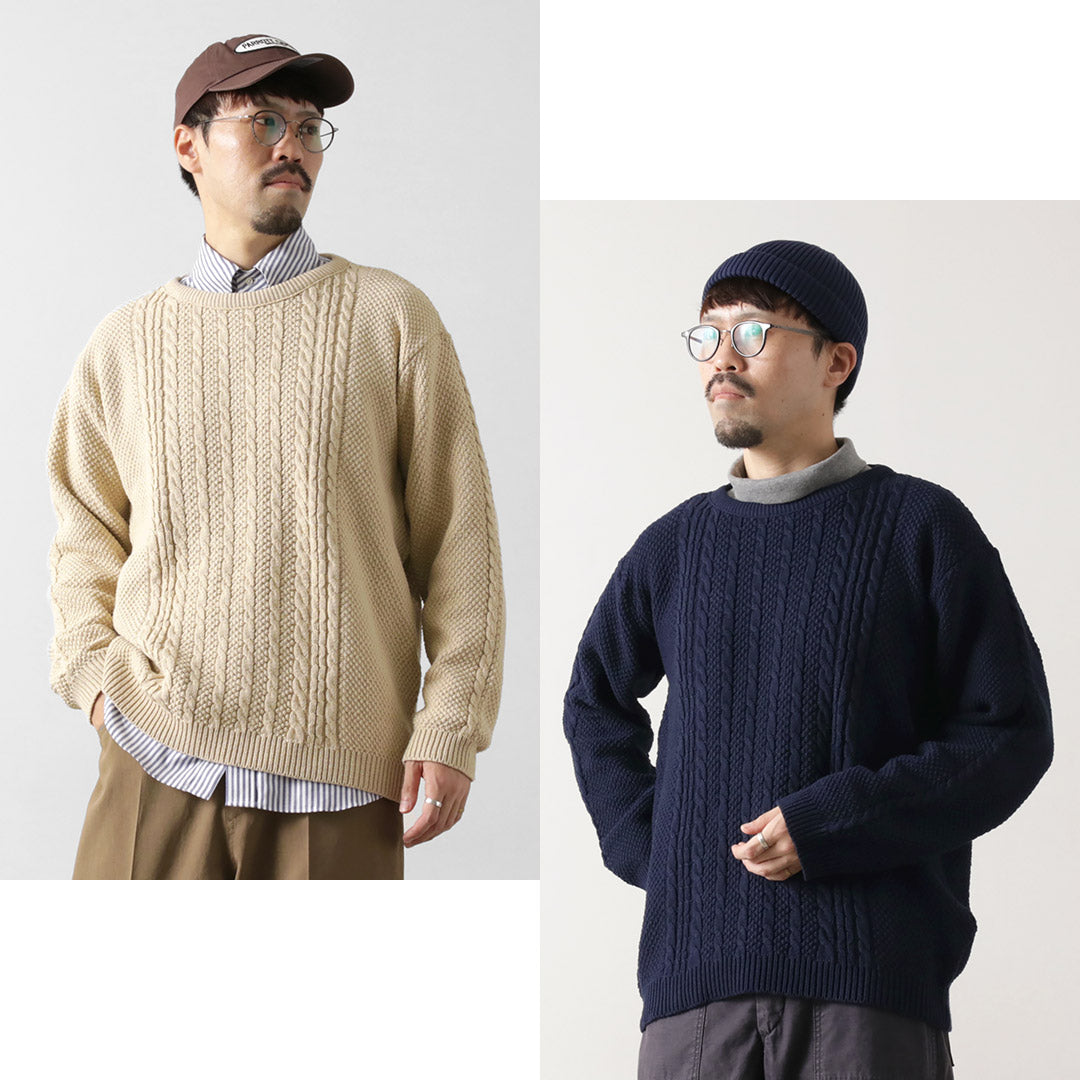 BINGHAMTON KNITTING COMPANY / Fisherman Pullover Cotton Knit