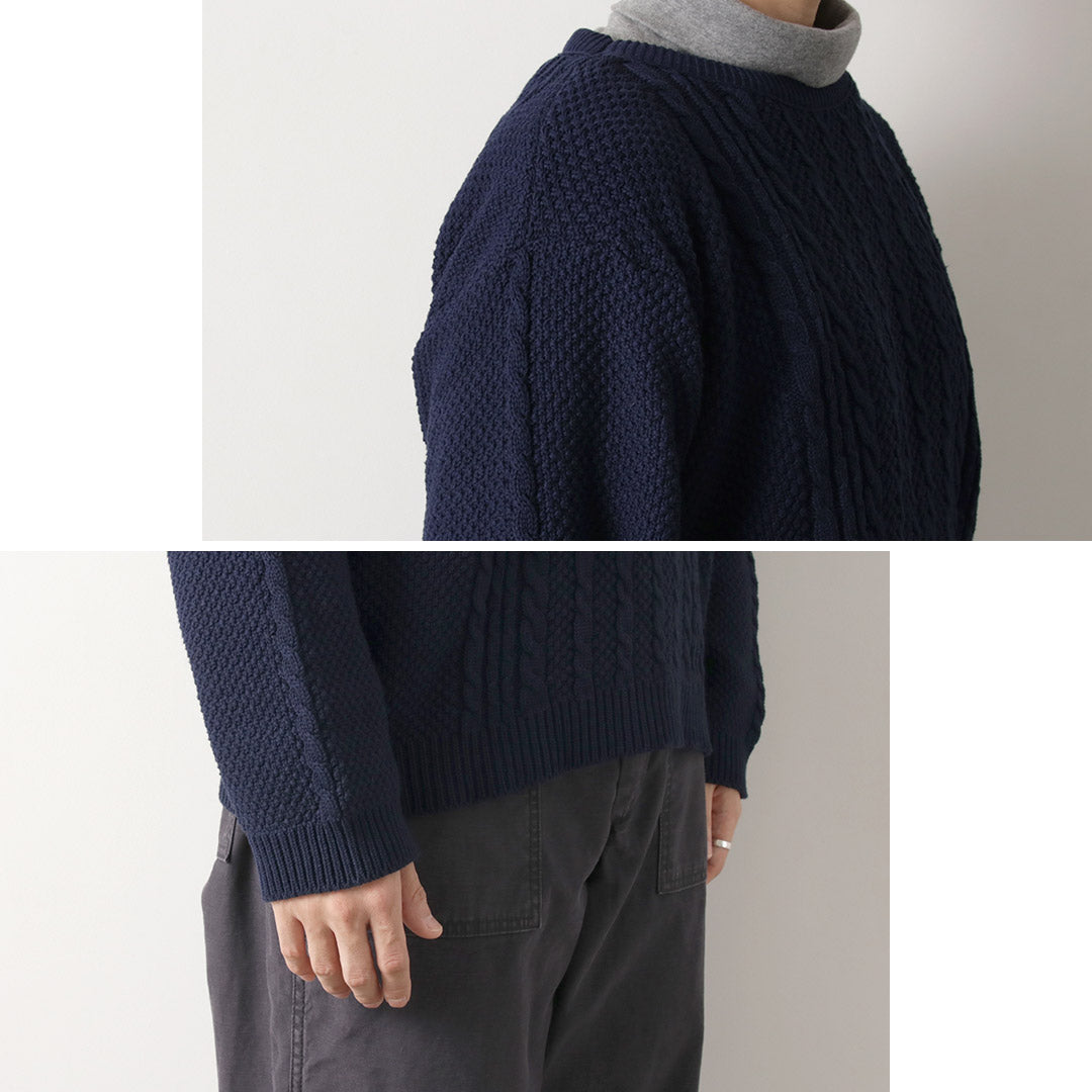 BINGHAMTON KNITTING COMPANY / Fisherman Pullover Cotton Knit