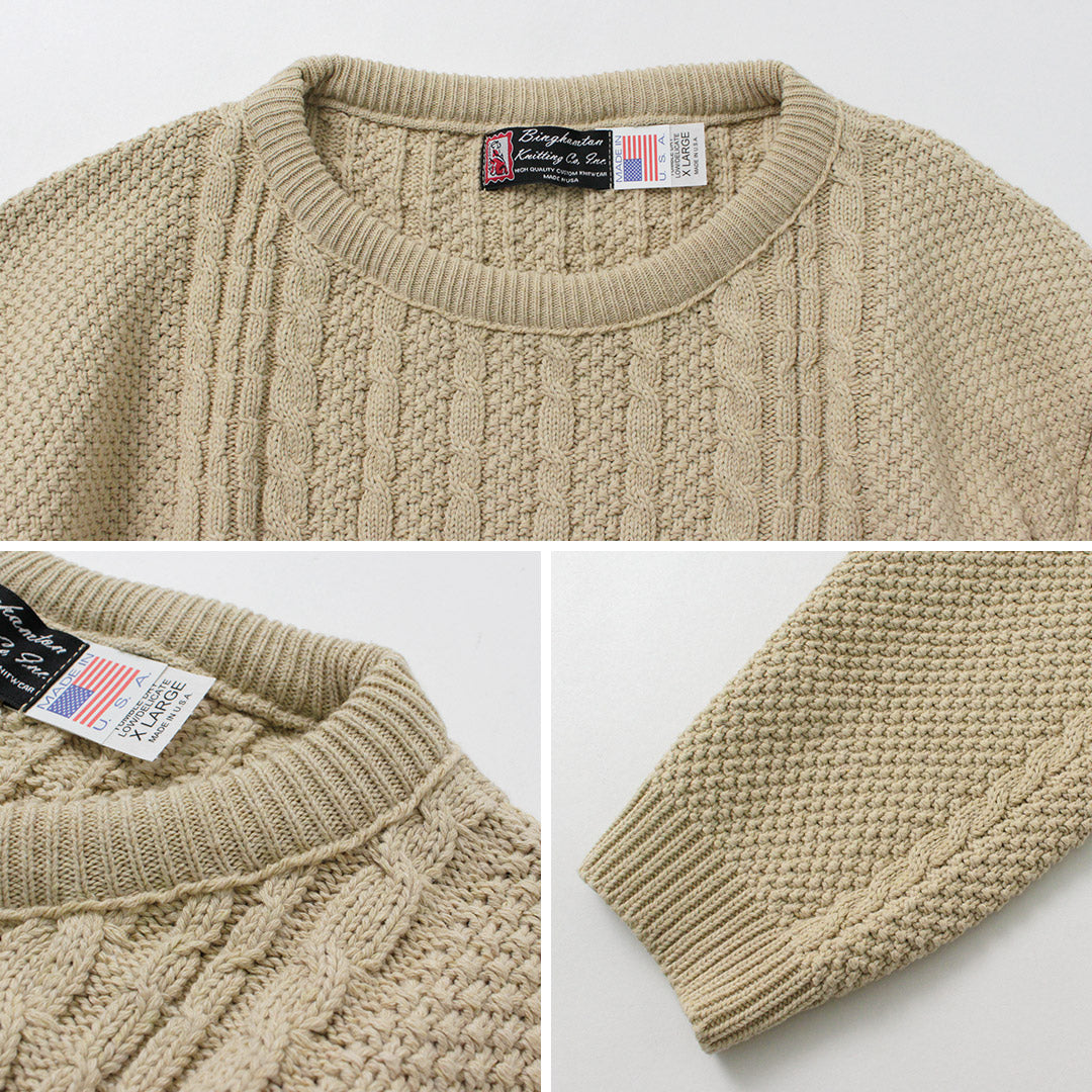 BINGHAMTON KNITTING COMPANY / Fisherman Pullover Cotton Knit