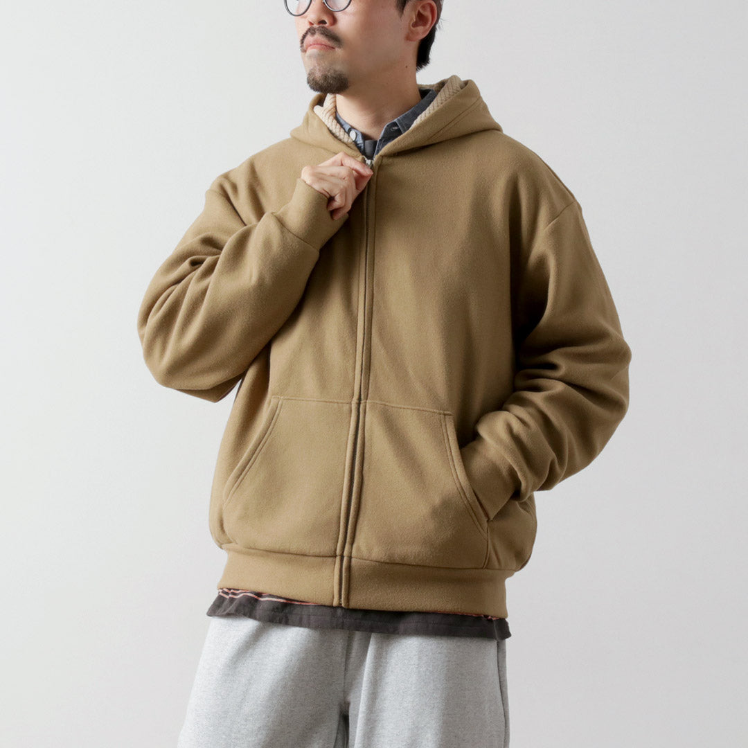 BURLAP OUTFITTER / Grid Fleece Lined Zip Hoodie