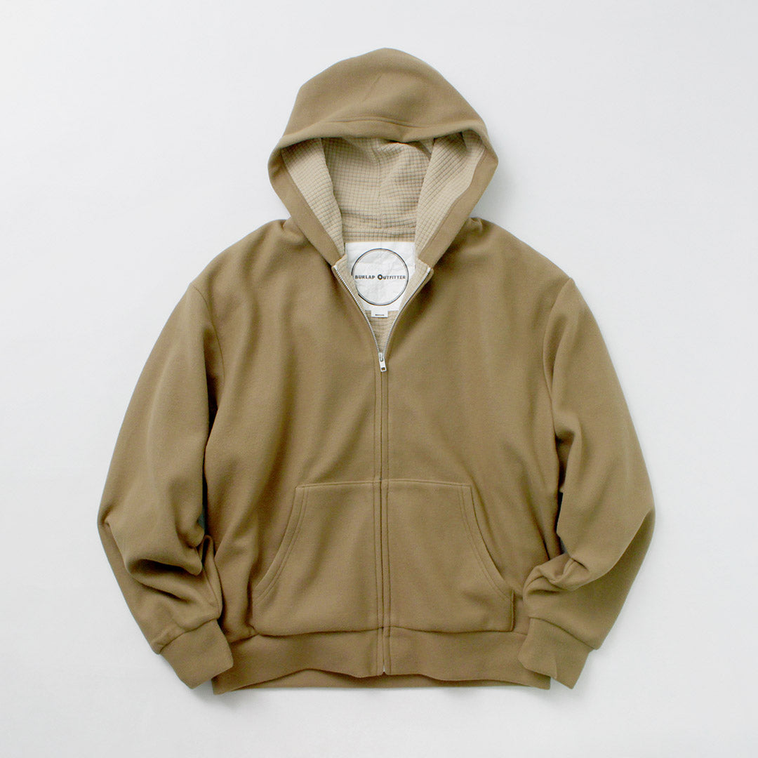 BURLAP OUTFITTER / Grid Fleece Lined Zip Hoodie