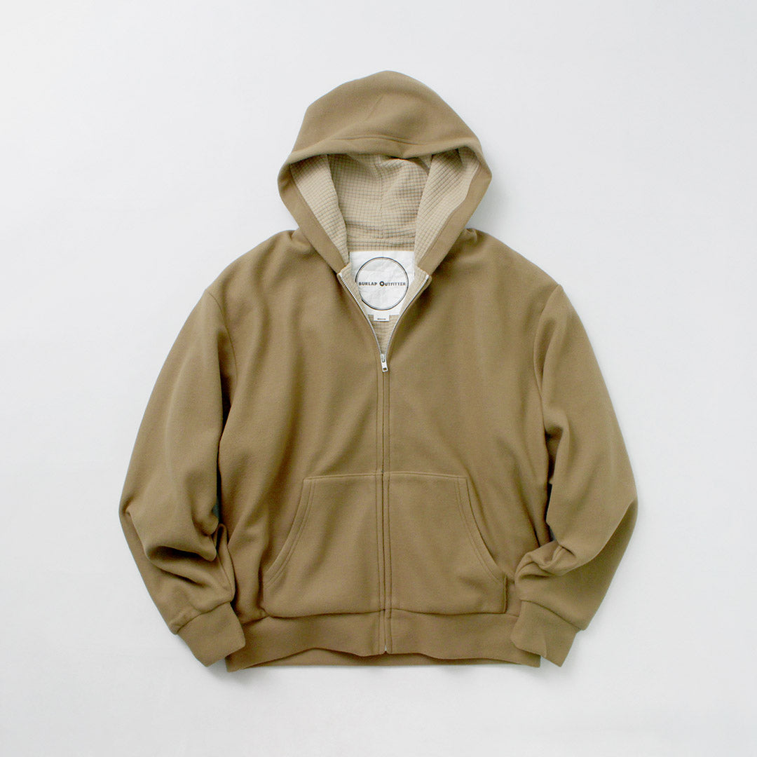 BURLAP OUTFITTER / Grid Fleece Lined Zip Hoodie