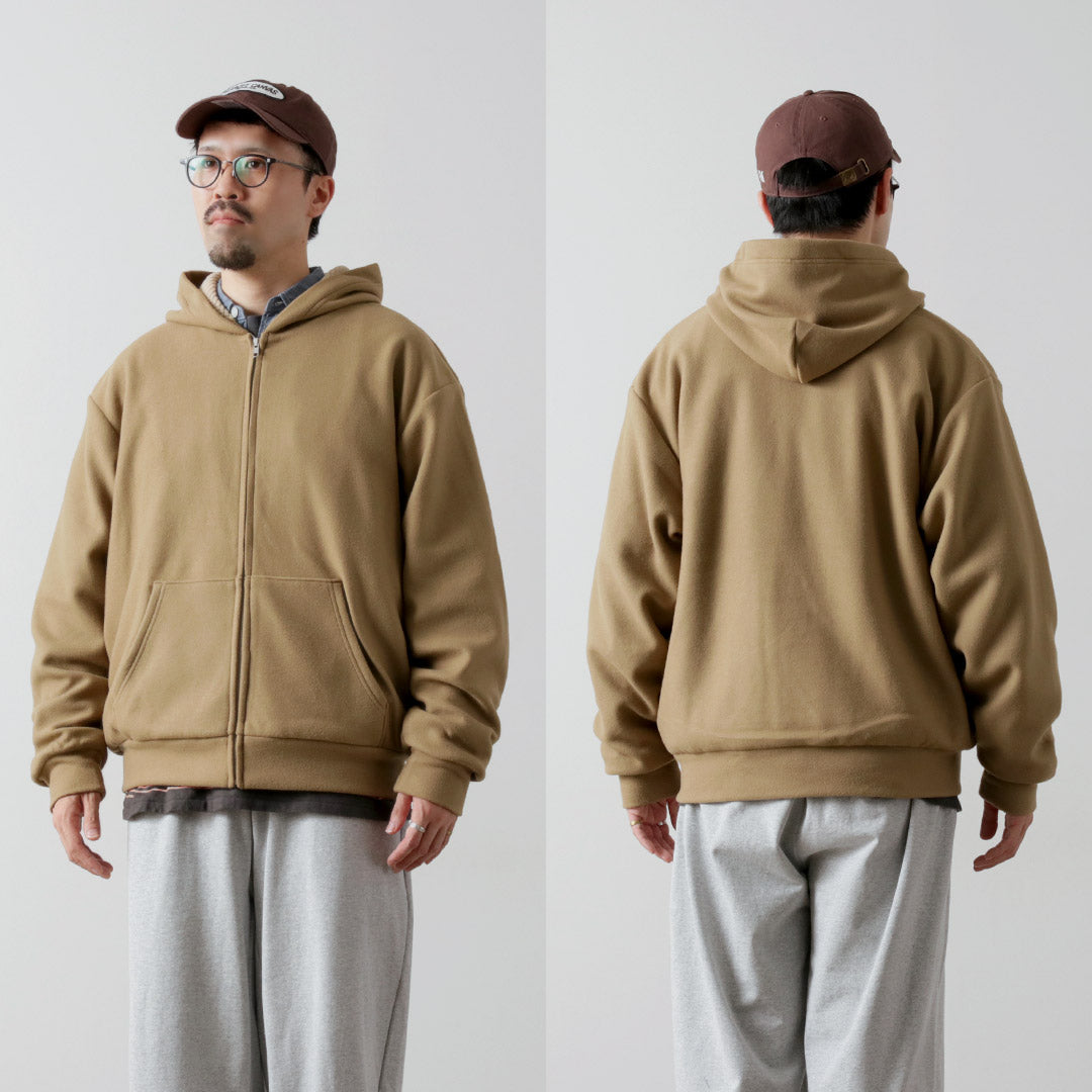 BURLAP OUTFITTER / Grid Fleece Lined Zip Hoodie