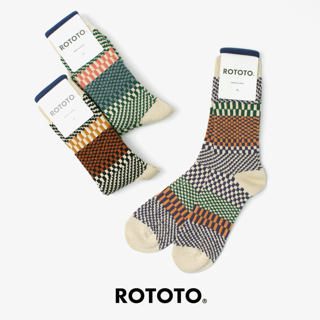 ROTOTO / Check & Step Socks R1549